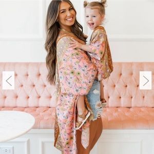 Hollie Woodward x Magnolia Boutique Tropical Travels Mixed Print Kimono